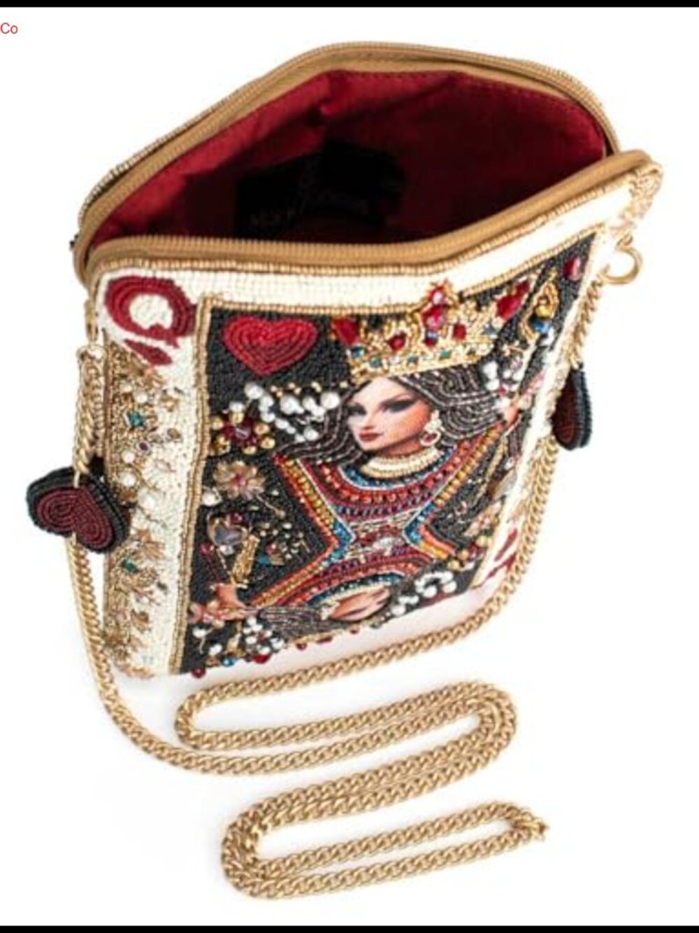 Mary Frances Beaded Mini Crossbody Bag Removable Chain Strap Clutch - Picture 2 of 6